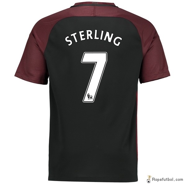 Camiseta Manchester City Replica Segunda Ropa Sterling 2016/17 Negro